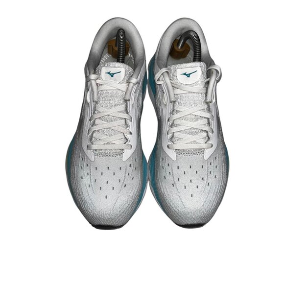 (25136) Saucony Wave Sky 05 Running Shoes Women's Size 8 White Teal Green - Picture 2 of 8